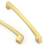 Asidrama 10 Pack 5 Inch(128mm) Brushed Gold Cabinet Pulls Heavy-Duty Solid Kitchen Cabinet Handles Gold Dresser Drawer Hardware 