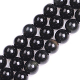 12mm Natural Black Obsidian Beads Round Gemstone Loose Beads for Jewelry Making 15(31-32pcs/strand)