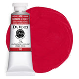 DA VINCI PAINTS Professional Artist Oil Paint, Cadmium Red Deep, 37mL