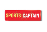 PEACOCKRIDE Sports Captain I School I College I Office Rectangular Pin Badge (Multicolor, Plastic, 6.8X2.4 Cm)