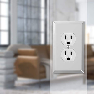 Amerelle 66D Mirror Wallplate, 1 Duplex, Grey