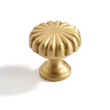 dairazan Brushed-Gold Drawer Cabinet Knobs - 2 Pack Solid Brass Handles Hardware for Dresser Kitchen Bedroom Bathroom
