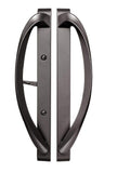 Rockwell Security Modena Contemporary Sliding Door Handle Set Tuscan Bronze Fits 3-15/16 Inch CTC Screw Holes and 1-1/2 Inch to 