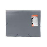 Erikrauz Expanding File Folder A4 13 Pocket Grey Document Organizer Accordion File Holder Portable Paper Storage Wallet With Str