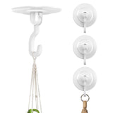 Adhesive Wall & Ceiling Decor Hooks: 6-Pack 3 lbs Heavy Duty No-Drill 360 Swivel Adjustable for Hanging Home Accents Lights Plan