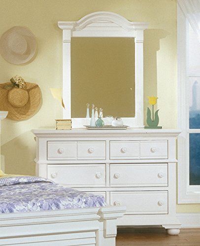 American Woodcrafters Cottage Traditions Double Dresser & Vertical Mirror Combo
