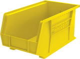 AkroMils 30240 AkroBins Plastic Hanging Stackable Storage Organizer Bin, 15Inch x 8Inch x 7Inch, Yellow, 12Pack