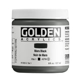 Golden Heavy Body Acrylics Mars Black 8 oz jar