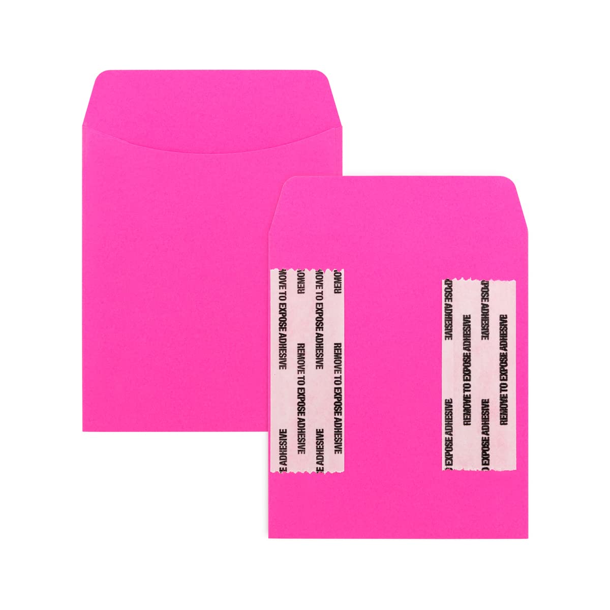 Hygloss Library Card Pockets Perfect For Classroom, Arts & Crafts & Much More-Self-Adhesive-3.5X 5  , Raspberry, 30 Count