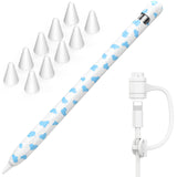 NIUTRENDZ Cow Print Case for Apple Pencil 1st Generation Case Cover Silicone Protective Sleeve Accessories with Apple Pencil Tip