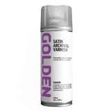 GOLDEN Satin Archival Varnish, 10 oz. Aerosol Can, Professional Acrylic Varnish