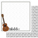 Scrapbook Customs Ukulele Notes Music (38769) 12 inch x 12 inch DoubleSided Scrapbook Paper 1 Sheet