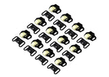 QCAA Single Roller Wheel Spring Cabinet Furniture Closet Door Catch Latch, Matte Black, Made in Taiwan, 12 Pack