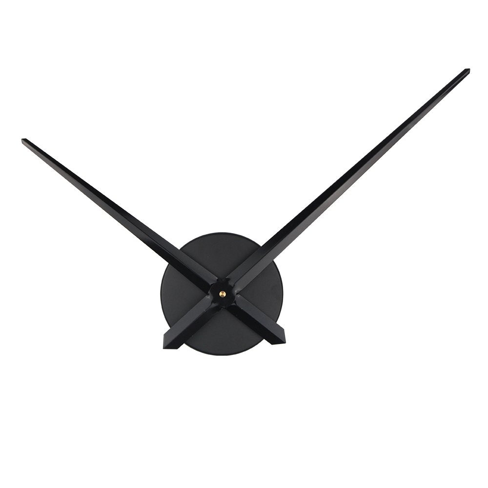 Timelike 3D Clock Hands, Large Clock Needles Quartz Movement, Wall Clock Mechanism Kit, Diy Parts Replacement (Black-T42B)