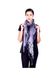 Whyme Fashion WomenS Cotton All Side Fringes Scarf (Blue, Free Size)