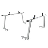 Rockland Adjustable Universal Aluminum Truck Ladder Rack, 800 LBS Capacity, 13.7 x 66.5 x 28, 45-66 Adjustable Truck Bed Width, 