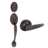 Design House 702050 Coventry Handleset with Delavan Interior Lever and Single Cylinder Deadbolt Oil Rubbed Bronze