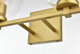 Living District Juelz 4-Light Iron & Glass Bath Sconce In Brass/Clear