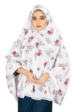 Vastragrah Floral Print Cotton Blend Women Scarf Pink Flower Pattern | Long Chiffon Scarf For Girls & Women | Fancy Stylish Ca