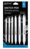 Conziv Paper Blending Stumps Set of 6, Double Ended Sketch Blending Tools for Pencil, Charcoal, Graphite, Pastel, Drawing, Shadi