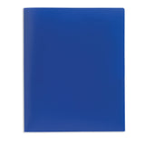 Office Depot Brand SchoolGrade 2Pocket Poly Folder, Letter Size, Blue
