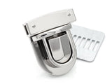 CRAFTMEMORE 11/4 Inch Press Lock Purse Lock Catch Lock Quality Purse Bag Clasp Hardware Pack of 1 Lock YB2234 (Silver)