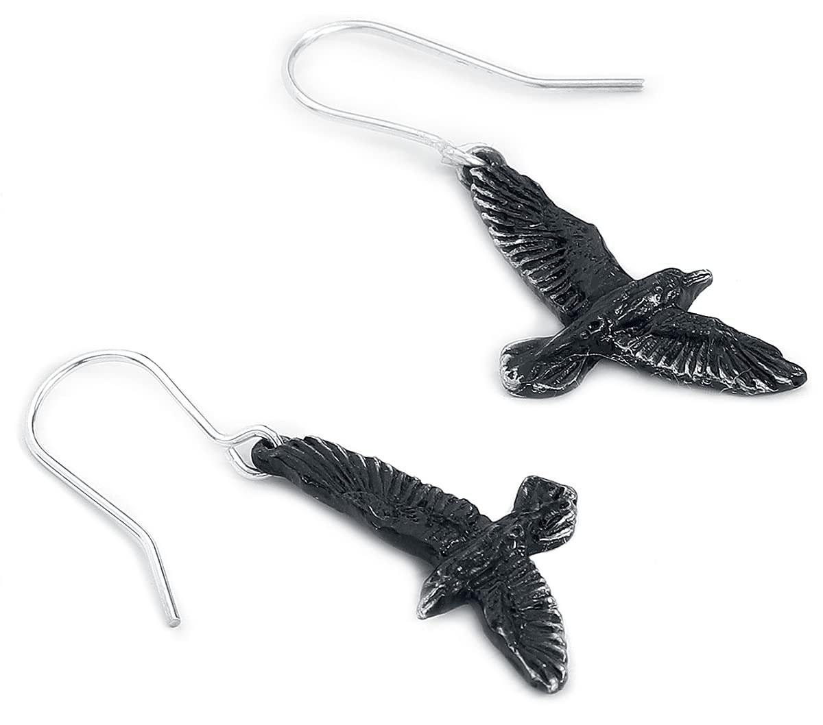 Alchemy Gothic Black Raven Earrings Fashion Jewelry