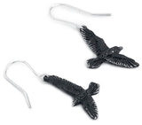 Alchemy Gothic Black Raven Earrings Fashion Jewelry