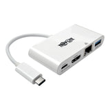 Tripp Lite Usb C To Hdmi Multiport Video Adapter Converter 1080P W/ Usb-A Hub, Usb-C Pd Charging, Gigabit Ethernet Port (Gbe), T