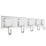 MAGTSMEI Magnetic Hooks, Strong Neodymium Magnet Hook, Heavy Duty Magnet Coat Rack with 5 Metal Hooks for Indoor Outdoor Hanging