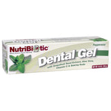 NutriBiotic Dental Gel, Golden Peppermint, 4.5 Oz | with GSE, Aloe, Vitamin C & Baking Soda | Vegan, Biodegradable & Free of F