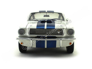 1966 Shelby Mustang GT 350 White with Blue Stripes 1/18 by Shelby Collectibles SC160