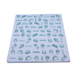 Inditradition Multipurpose Food Wrapping Paper (Pack of 250 Sheets, 11 x 12) (Green & White Veg Print)