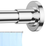 CorkLatta Chrome Shower Curtain Rod 31 to 104 Inch,1 Inch Diameter Adjustable Spring Tension Curtain Rod No Drilling Stainless S