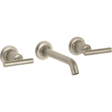 Kohler T14413-4-BV Purist Wall-Mount Bathroom Sink Faucet Trim with Lever Handles, 1.2 gpm, Vibrant Brushed Bronze