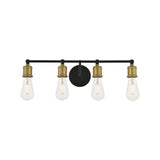 Living District Indoor Modern Home Decorative Bright Ceiling Serif 4 Light Brass And Black Wall Sconce