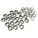 ATORSE 2x20 Sets Metal Eyelet W/Washers for Leather Craft Repair Grommet 12mm Silver