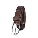 Braided Belts, Elastic Woven Canvas Fabric, Stretchy Material Blend For Fit, Flexibility And Strength, Gift Accessory In Multi C