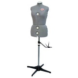 SINGER | Grey Dress Form Fits Sizes 1018, Foam Backing for Pinning, 360 Degree Hem Guide Sewing Made Easy