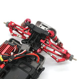 RWLZLB Compatible with Hyper GO RC Car Parts, 1/16 Metal Upgrade Aluminum Accessories, Red Replacement Parts kit for H16BM H16GT