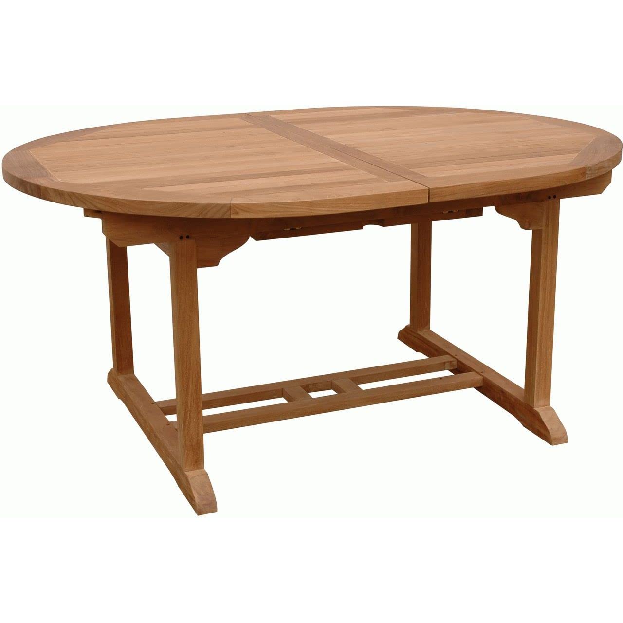 Anderson Teak Patio Lawn Garden Furniture Bahama 87' Oval Extension Table Extra Thick Wood