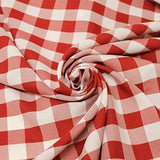 1 Checkered Gingham PolyPoplin Fabric by The Yard 60 Inch Wide