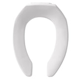 BEMIS 1955CT Commercial Heavy Duty Open Front Toilet Seat will Never Loosen & Reduce Callbacks, ELONGATED, Plastic, White