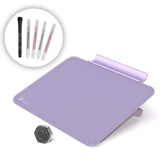 TOWON Small Glass Dry Erase Board, Desk White Board with Standing, Mini Whiteboard Easel Pad Set, Stenography Artifact for Offic