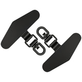 TENOC 360 Rotation Metal Phone Tether, Universal Cellphone Lanyard Pad for Full Phone Case, 2 x Black