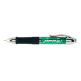 Itoya Xenon Retractable Ballpoint Pen with Rubber Grip, 1.0mm Medium Point, Emerald (XE100GN)