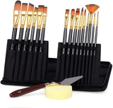 15 Pieces Professional Art Paint Brush Set for Watercolour, Oil, Drawing, Painting, Art Students