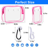 Everfunny 3 Packs Clear Bogg Beach Tote Bag with 2 Pack Insert Hooks Accessories for Bogg Bags Travel Makeup Clean Toiletry Brus