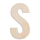 MGTECH 17 Inch Large Wooden Letter S, 1/4 in Thick Big Wood Letter for Crafts and Wall Decor