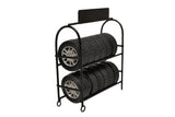 American Diorama Metal Tire Rack With Rims And Tires For 1:24 Scale Models 77530